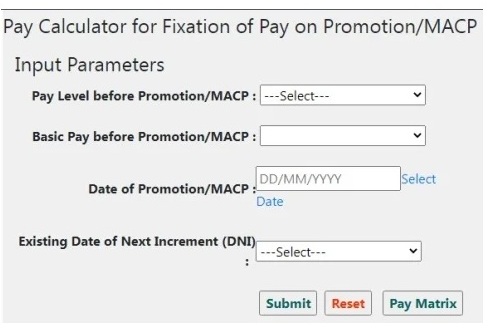 Existing Date of Next Increment
