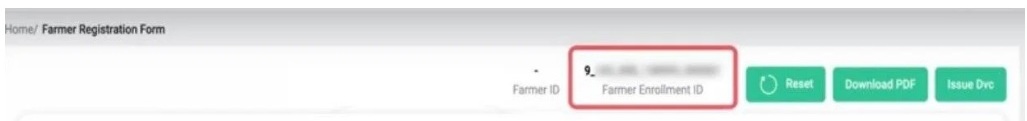 Farmer Enrollment ID