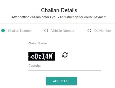 traffic e challan status