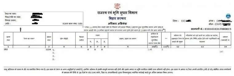रैयतधारी के जमीन का सभी विवरण