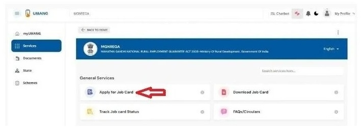 Apply for Job Card