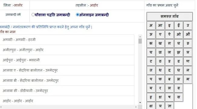Jamabandi Jalor